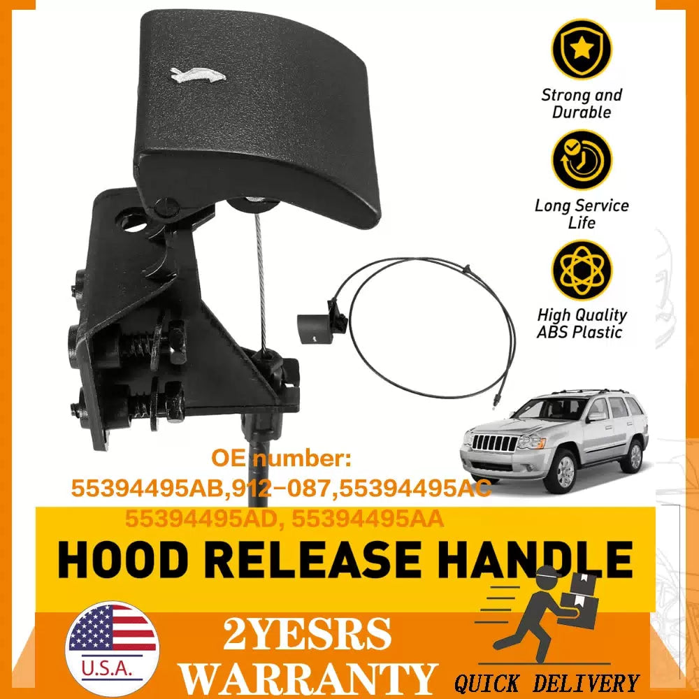 Hood Latch Release Cable w/Handle #55394495AB For Grand Jeep Cherokee 2005-10 EA 6B93BC-57 [1]
