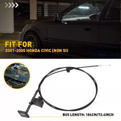 Hood Latch Release Cable with Handle Pull For 2001-2005 Honda Civic Non Si EOA 6B93BC-57 [1]