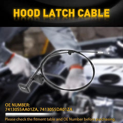 Hood Latch Release Cable with Handle Pull For 2001-2005 Honda Civic Non Si EOA 6B93BC-57 [3]