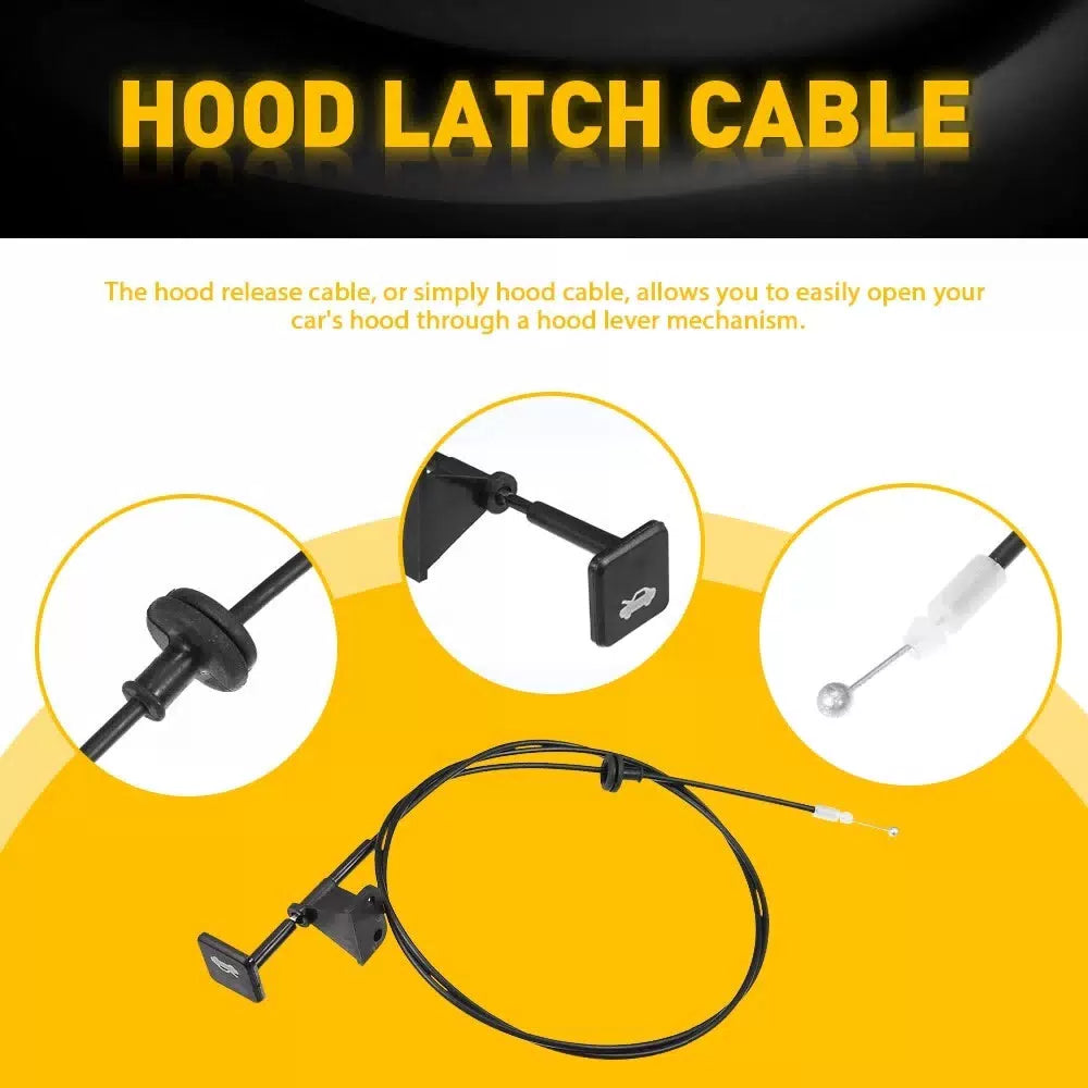Hood Latch Release Cable with Handle Pull For 2001-2005 Honda Civic Non Si EOA 6B93BC-57 [5]