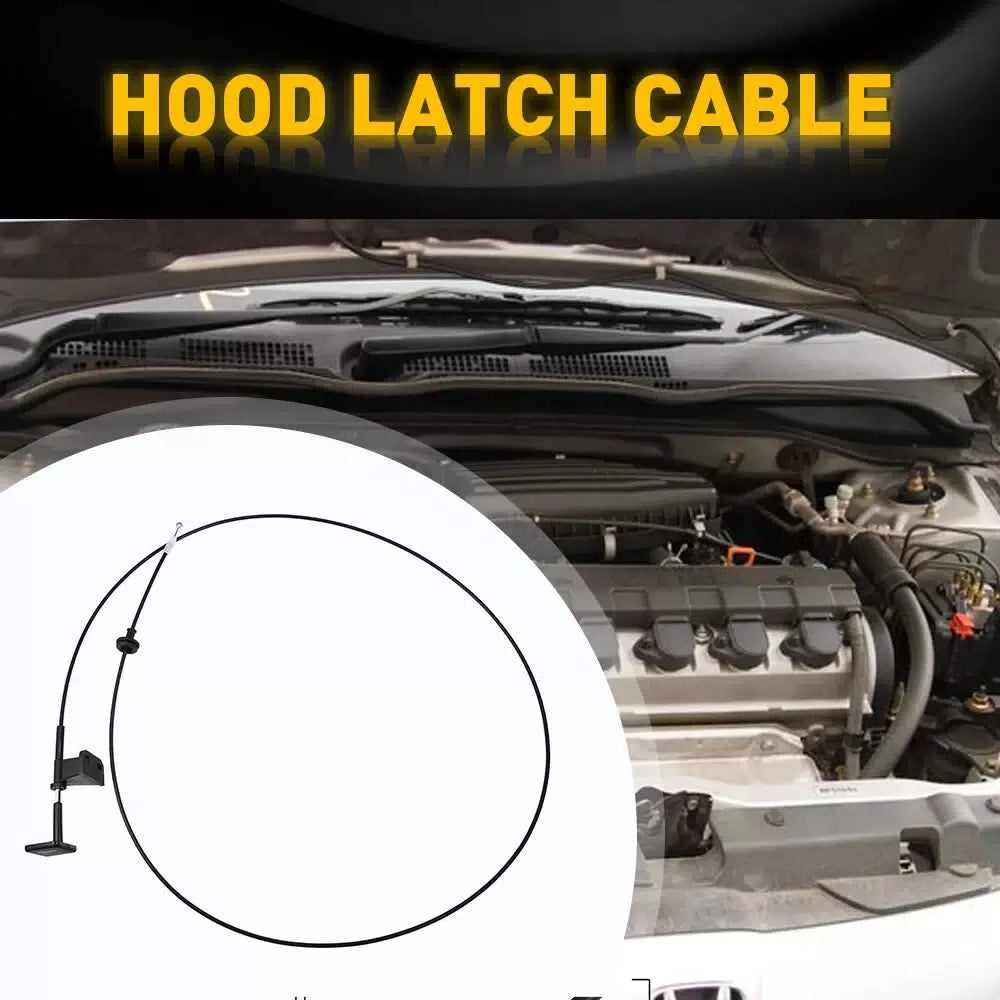 Hood Latch Release Cable with Handle Pull For 2001-2005 Honda Civic Non Si EOA 6B93BC-57 [7]