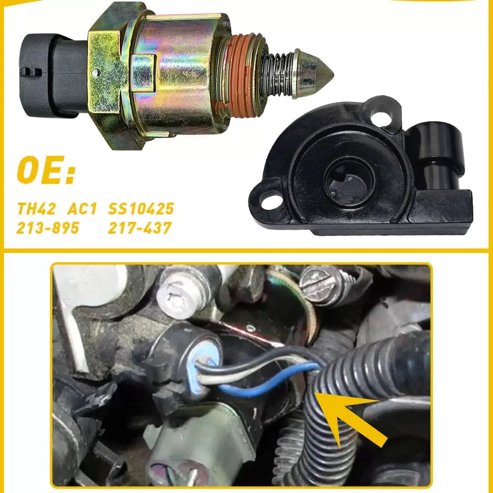 Idle Control Valve & Throttle Position Sensor Fit 1991-1995 Chevrolet C1500 A US 6B93BC-57 [1]