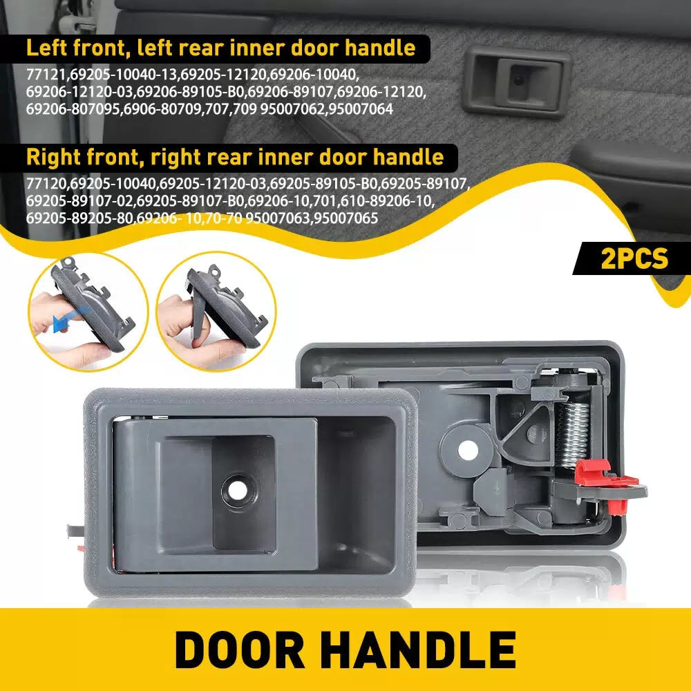 Interior Door Handle For 1989-1995 Toyota Pickup 4Runner Front LH RH Gray Inside 6B93BC-57 [10]