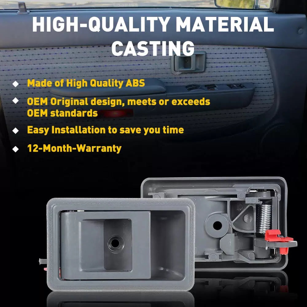 Interior Door Handle For 1989-1995 Toyota Pickup 4Runner Front LH RH Gray Inside 6B93BC-57 [4]