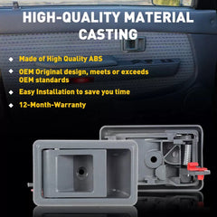Interior Door Handle For 1989-1995 Toyota Pickup 4Runner Front LH RH Gray Inside 6B93BC-57 [4]