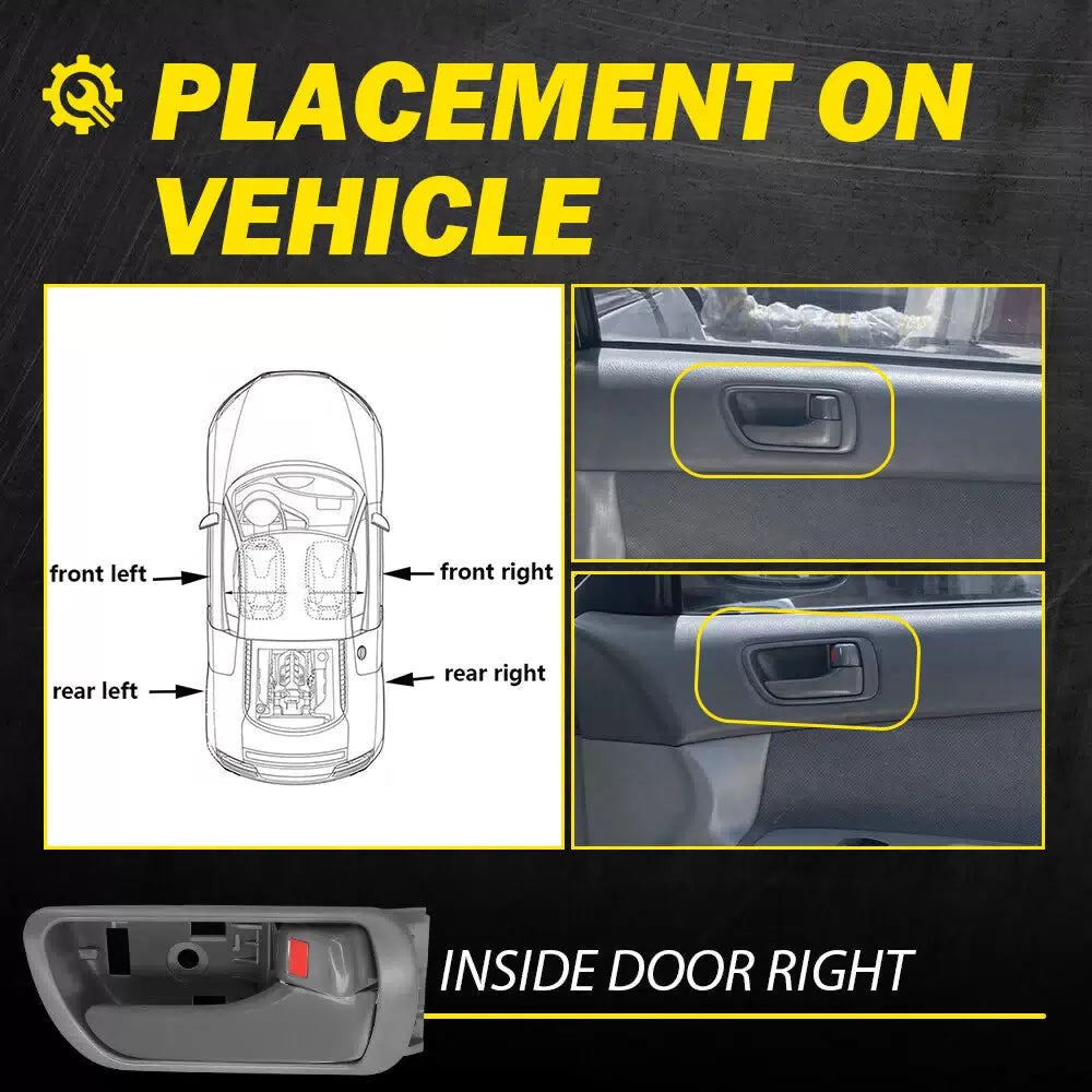 Interior Door Handle Inside Right Passenger Side Gray For Toyota Camry 2002-06 A 6B93BC-57 [8]