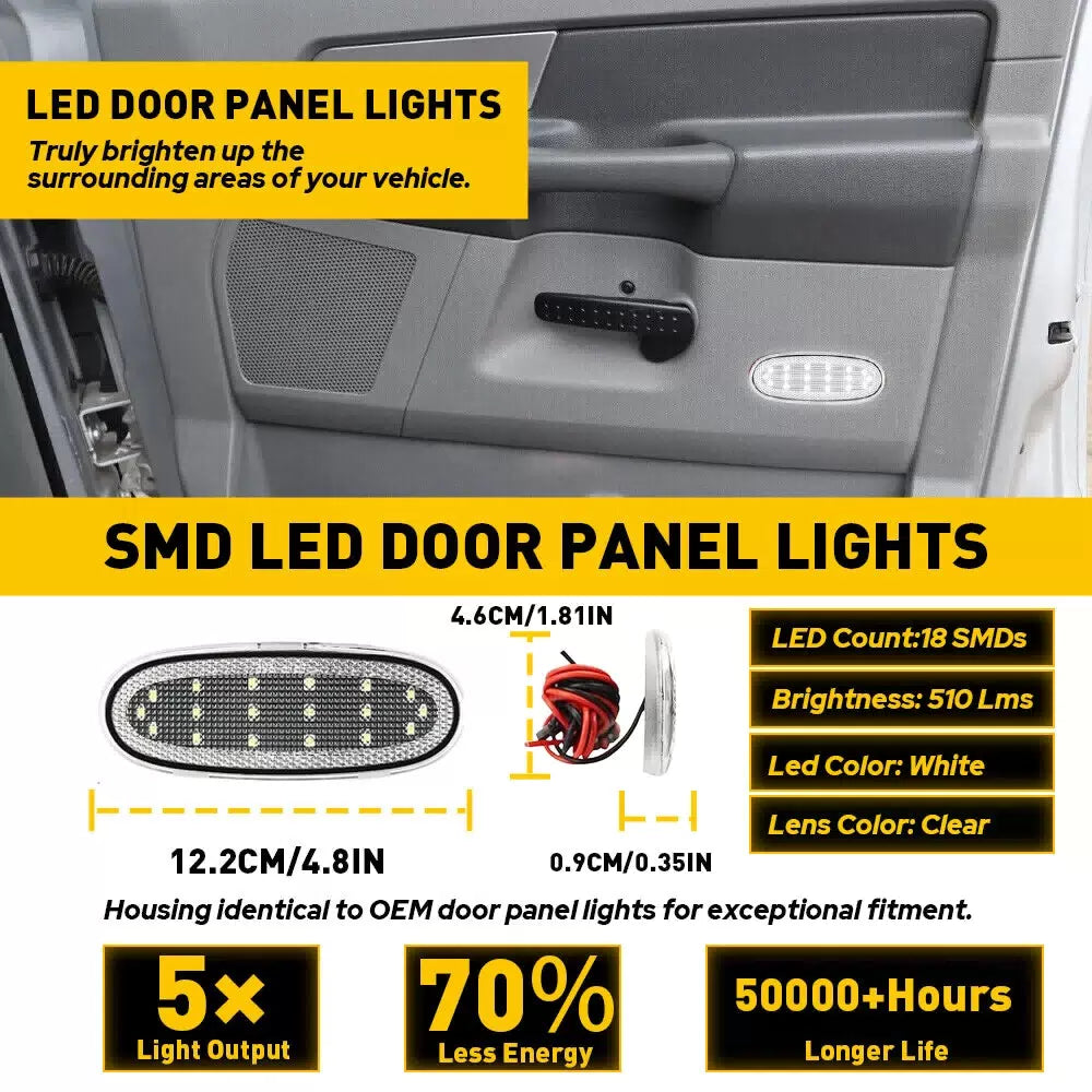 Interior Door Panel Courtesy Lights LED for 2002-2009 Dodge 1500 RAM 2500 3500 6B93BC-57 [2]