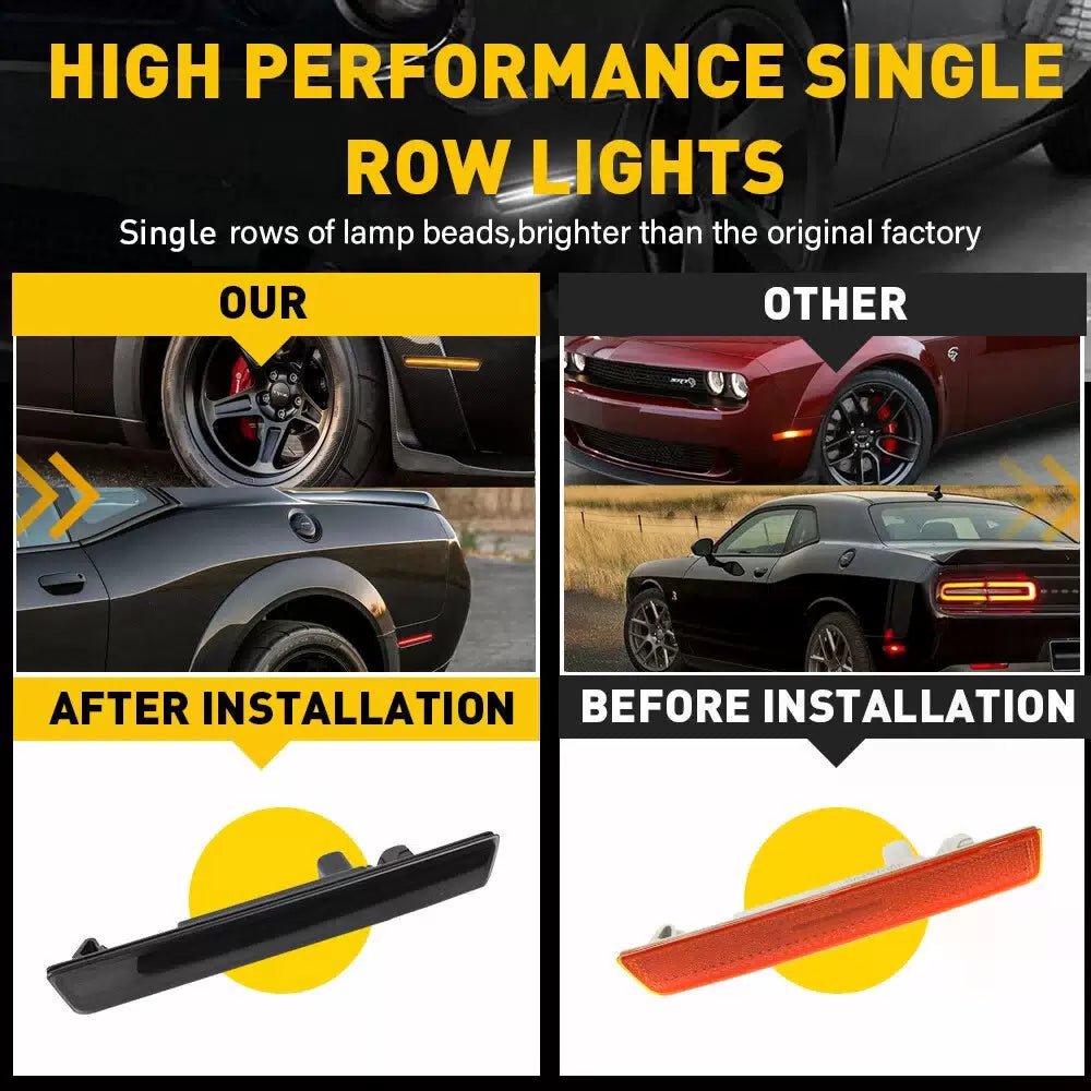 LED Bumper Side Marker Light For 2018-2022 Dodge Challenger SRT Hellcat Widebody 6B93BC-57 [6]