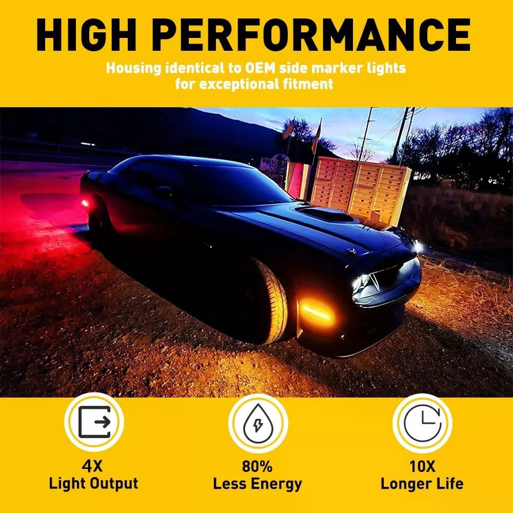 LED Bumper Side Marker Light For 2018-2022 Dodge Challenger SRT Hellcat Widebody 6B93BC-57 [7]
