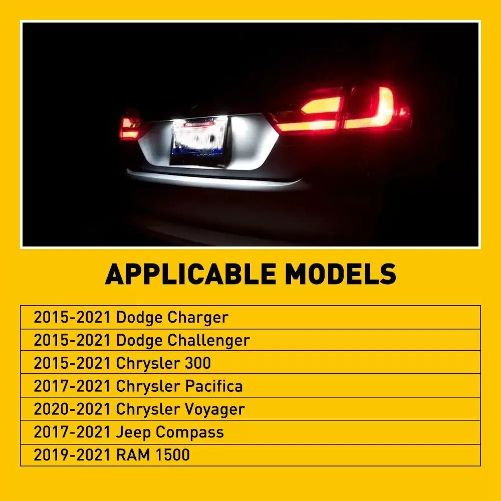 LED License Plate Light For 2015-2021 Dodge Challenger & Dodge Charger White USA 6B93BC-57 [11]