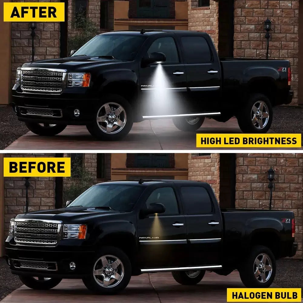 LED Mirror Side Puddle Lights For 03-06 Escalade Silverado Sierra Suburban Tahoe 6B93BC-57 [7]
