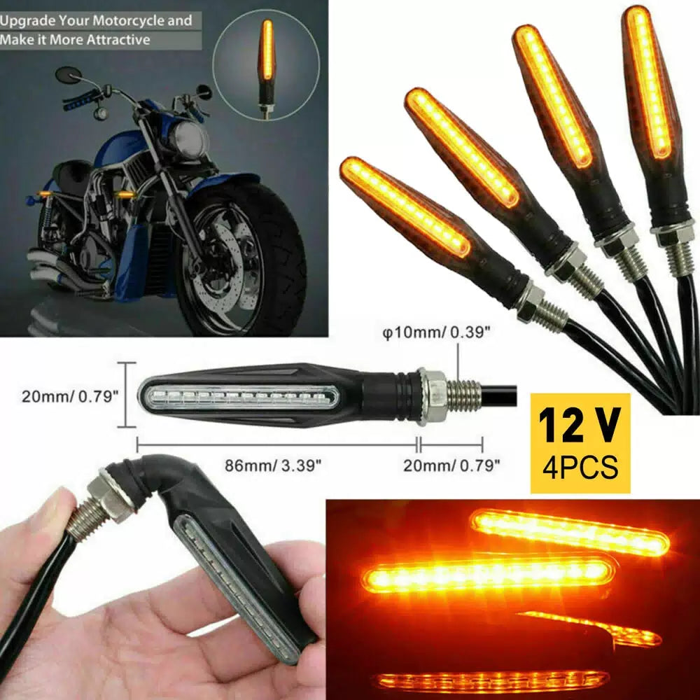 LED Motorcycle Turn Signals Blinker Lights Amber For Suzuki DRZ400s DRZ400sm EOA 6B93BC-57 [1]