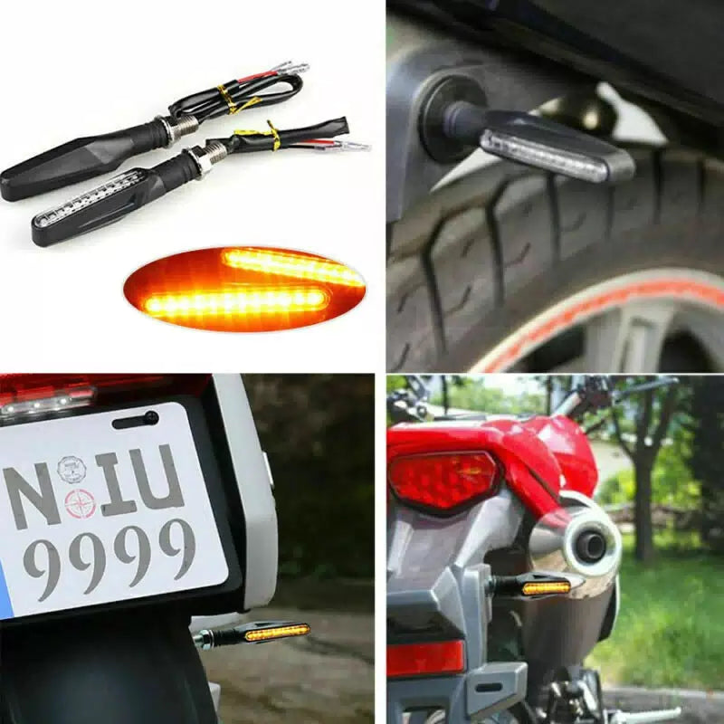 LED Motorcycle Turn Signals Blinker Lights Amber For Suzuki DRZ400s DRZ400sm EOA 6B93BC-57 [3]