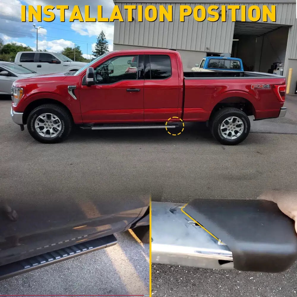 LEFT DRIVER SIDE STEP RUNNING BOARD END CAP COVER BLACK FOR 2015-2022 FORD F150 6B93BC-57 [7]