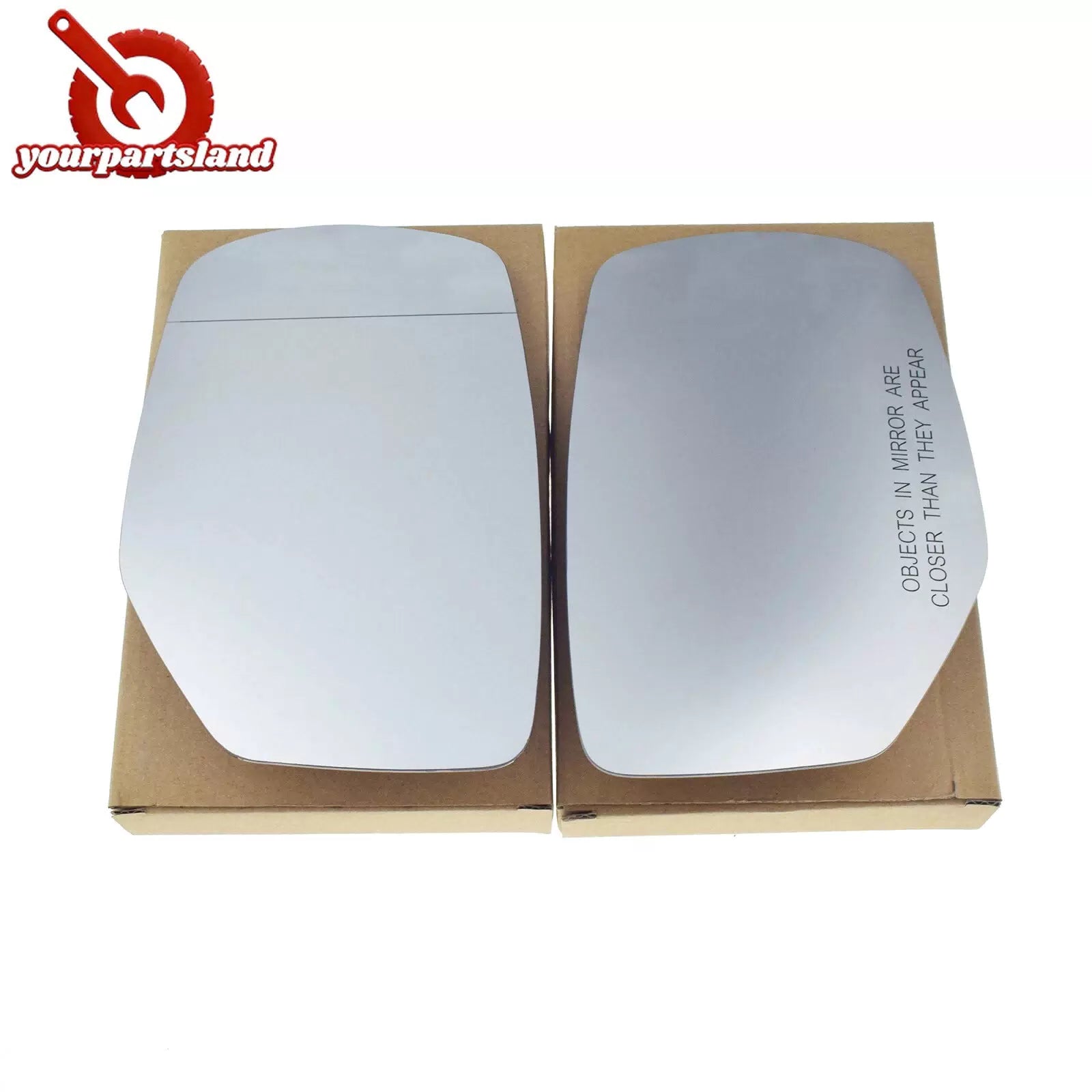 LH RH Mirror Glass w/ Backing Plate Pair Heated for Honda Accord 2.4L 3.5L 13-17 6B93BC-57 [2]