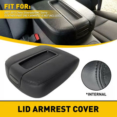 Leather Lid Console Armrest Fit 07-14 Cover For Tahoe Suburban Yukon Silverado 6B93BC-57 [1]