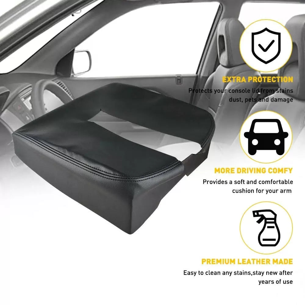Leather Lid Console Armrest Fit 07-14 Cover For Tahoe Suburban Yukon Silverado 6B93BC-57 [4]