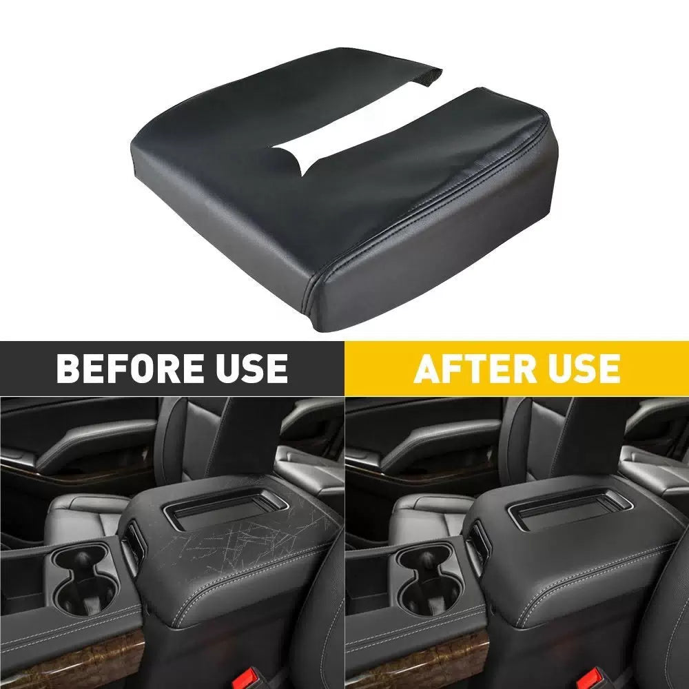 Leather Lid Console Armrest Fit 07-14 Cover For Tahoe Suburban Yukon Silverado 6B93BC-57 [6]