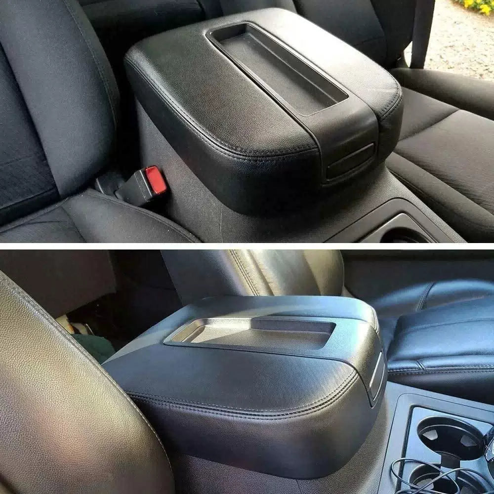 Leather Lid Console Armrest Fit 07-14 Cover For Tahoe Suburban Yukon Silverado 6B93BC-57 [7]