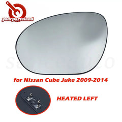 Left Driver Mirror Glass Heated w/ Backing for 2009-2014 Nissan Cube 963661KA1A 6B93BC-57 [1]