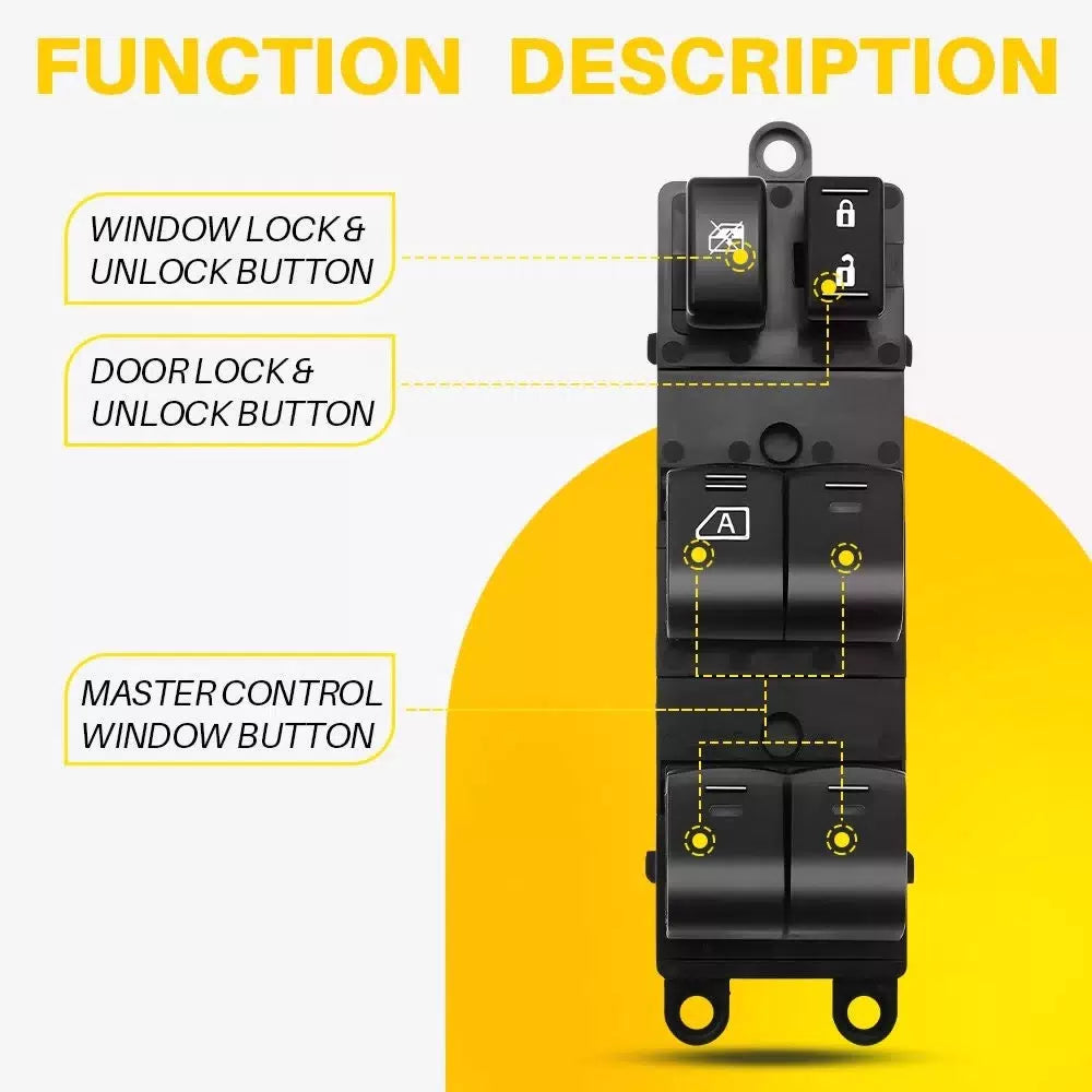 Left Master Power Window Switch For Nissan Frontier 2007-2019 Xterra 2007-2015 A 6B93BC-57 [6]