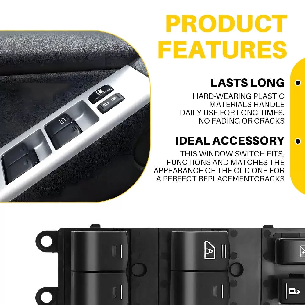 Left Master Power Window Switch For Nissan Frontier 2007-2019 Xterra 2007-2015 A 6B93BC-57 [8]