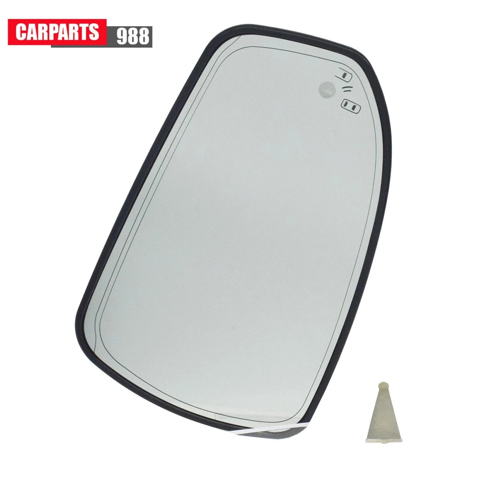 Left Mirror Glass Heated W/ Blind Spot Detect For 13-21 Ford Fusion DS7Z17K707H 6B93BC-57 [3]