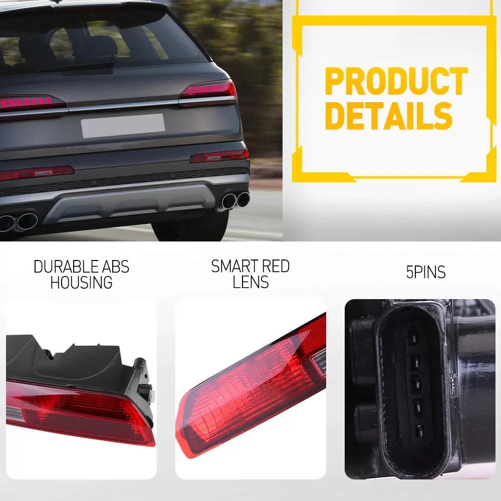 Left Rear Bumper Stop Lamp Light Reflector For Audi Q7 2016 2017 2018 2019 2020 6B93BC-57 [5]