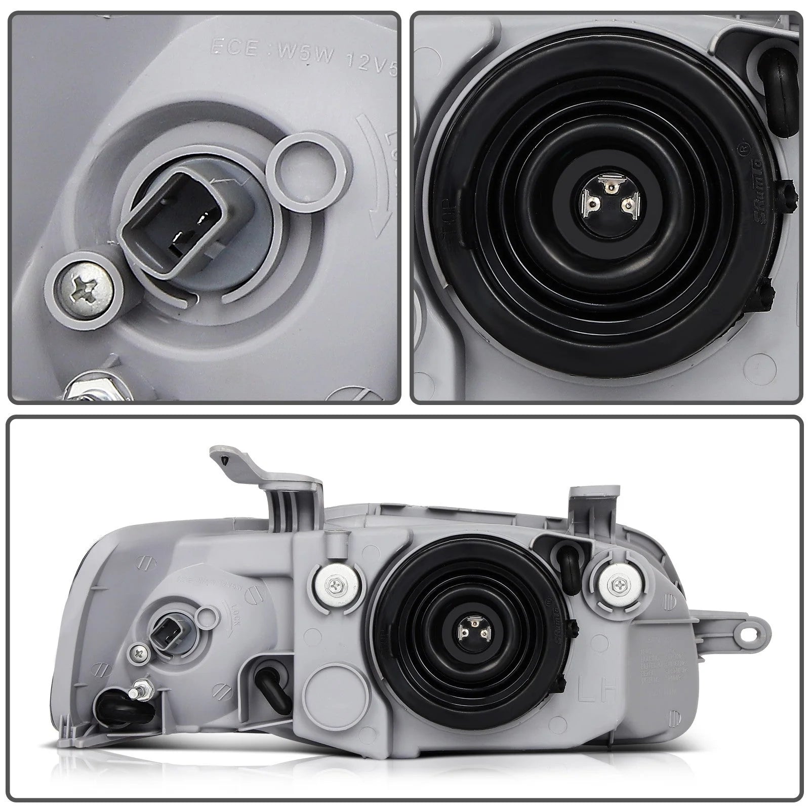 Left+Right Headlight Assembly For 2004-07 Chevy Aveo 2006-08 Aveo5 Hatchback 6B93BC-57 [10]