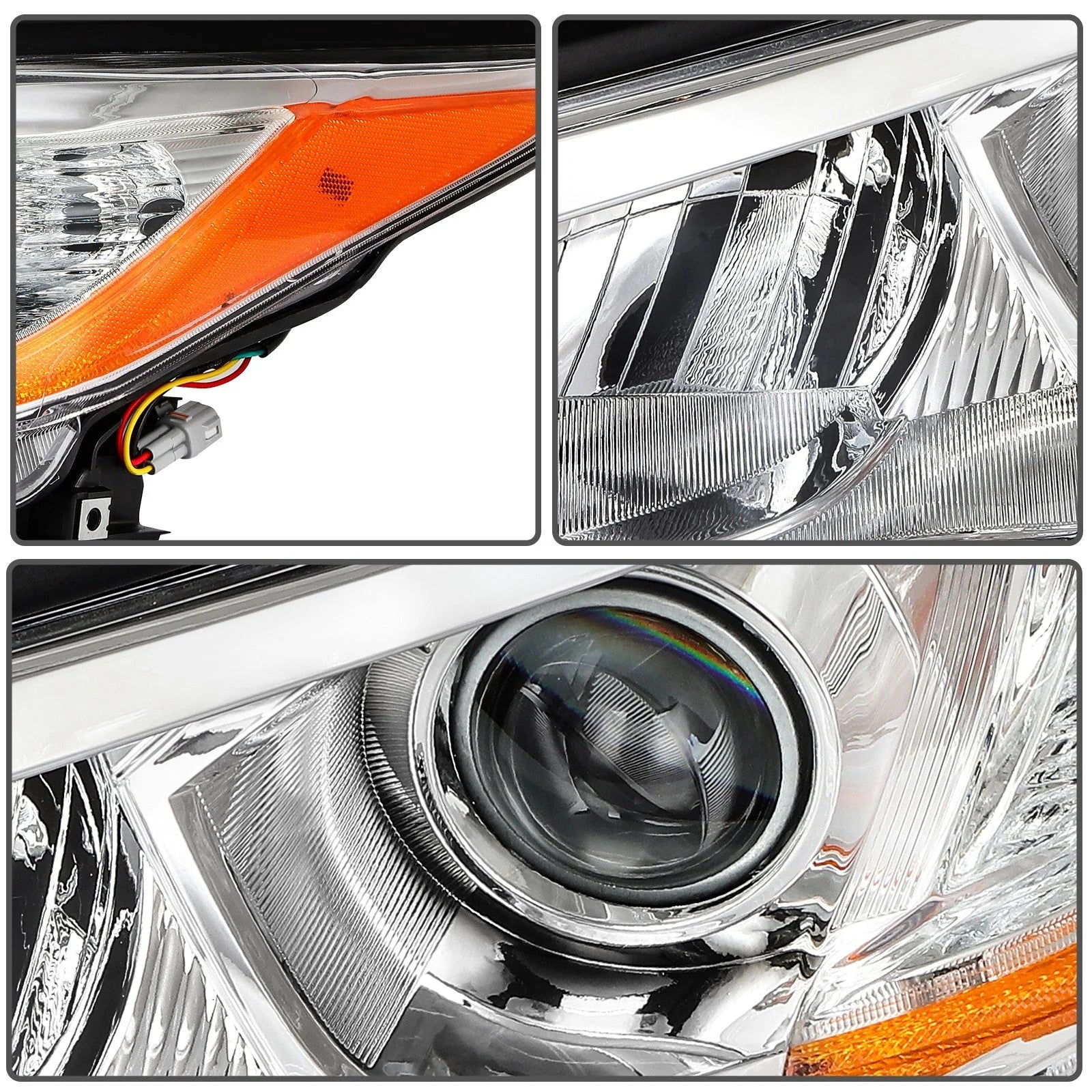 Left+Right Headlights Assembly For 2014-16 Toyota Highlander Chrome Housing 6B93BC-57 [9]