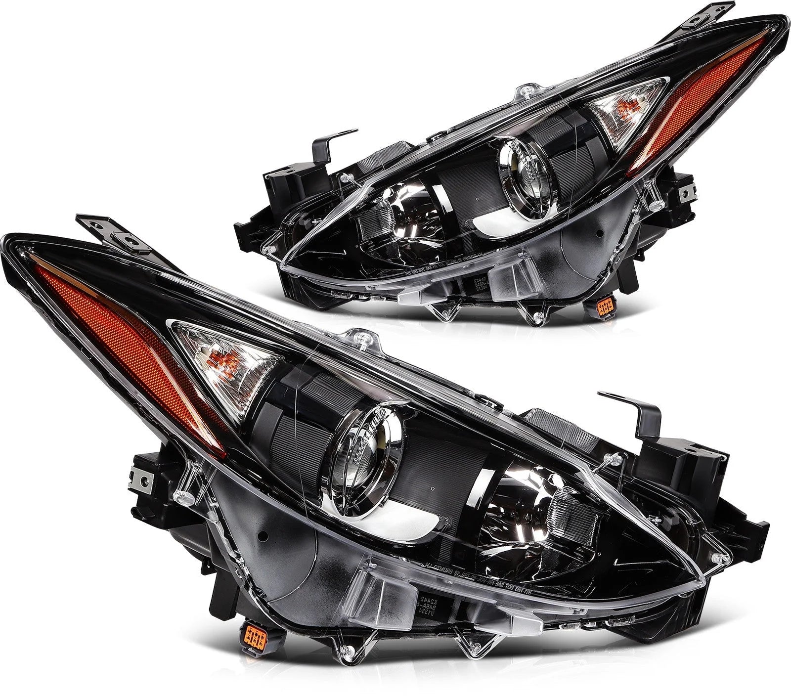 Left+Right Headlights Assembly For 2016-2014 Mazda 3 Pair w/Projector 6B93BC-57 [2]