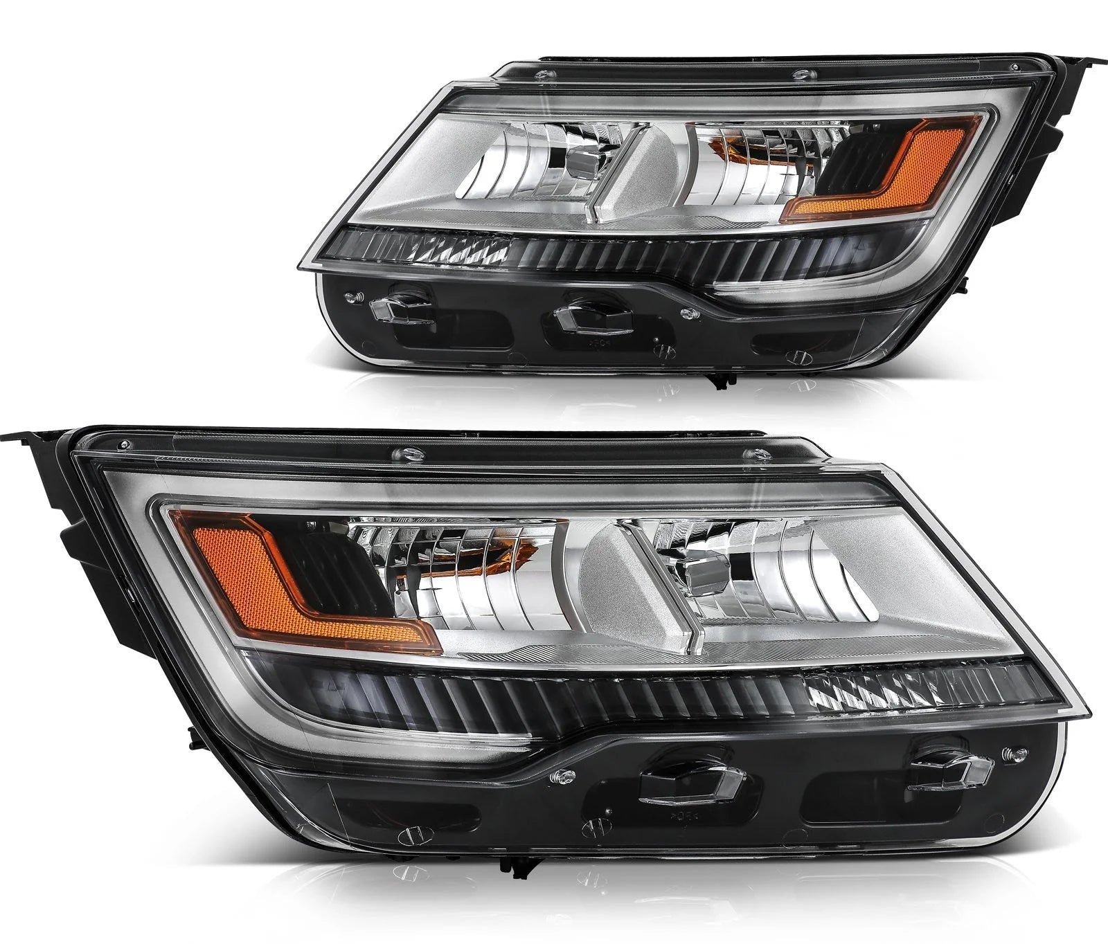 Left+Right Headlights Assembly For 2018-2016 Ford Explorer Limited XLT Platinum KOEEP [1]