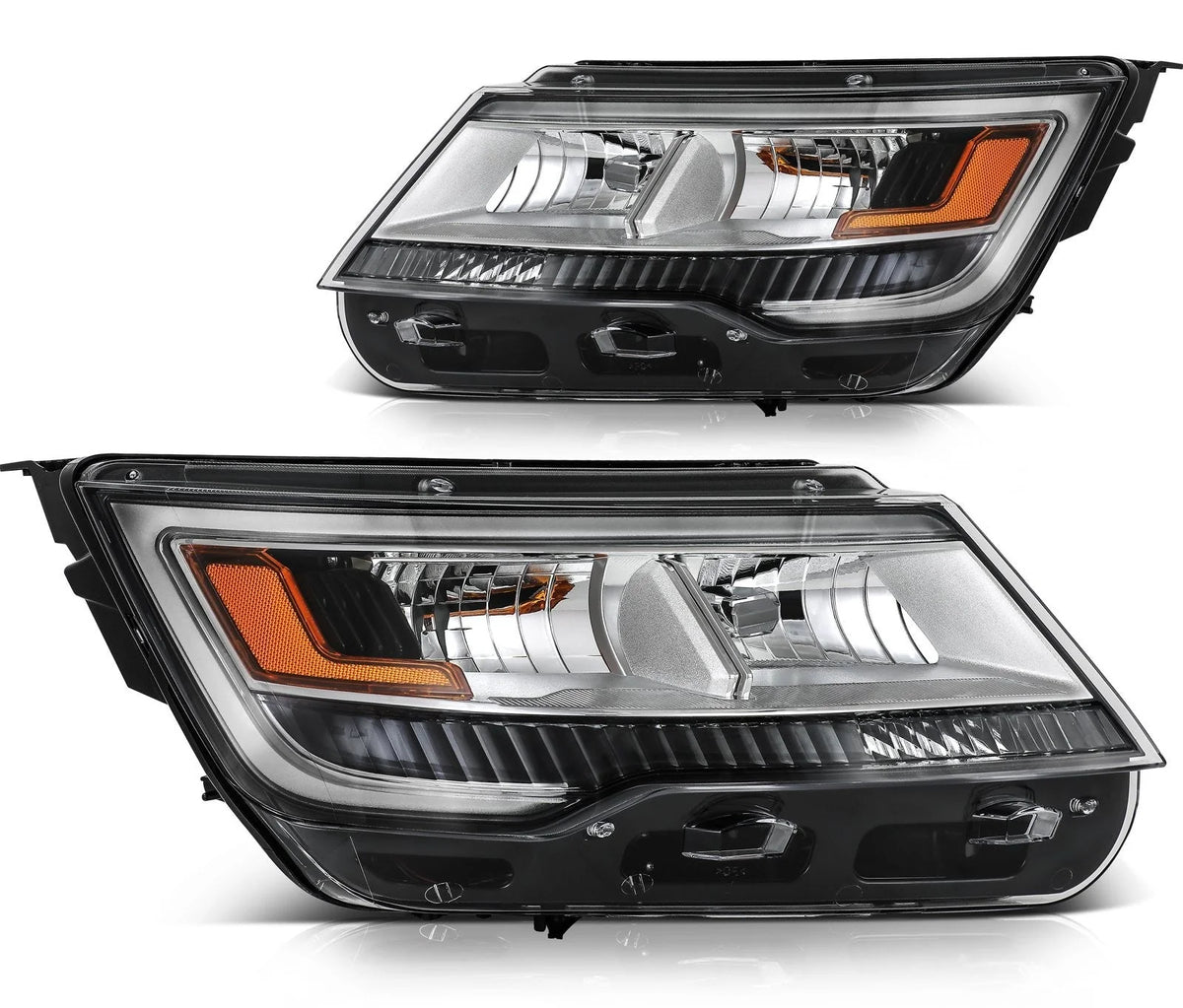 Left+Right Headlights Assembly For 2018-2016 Ford Explorer Limited XLT Platinum KOEEP [1]