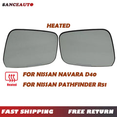 Left Right Heated Mirror Glass For NISSAN NAVARA D40 / PATHFINDER R51 2005-2015 6B93BC-57 [1]