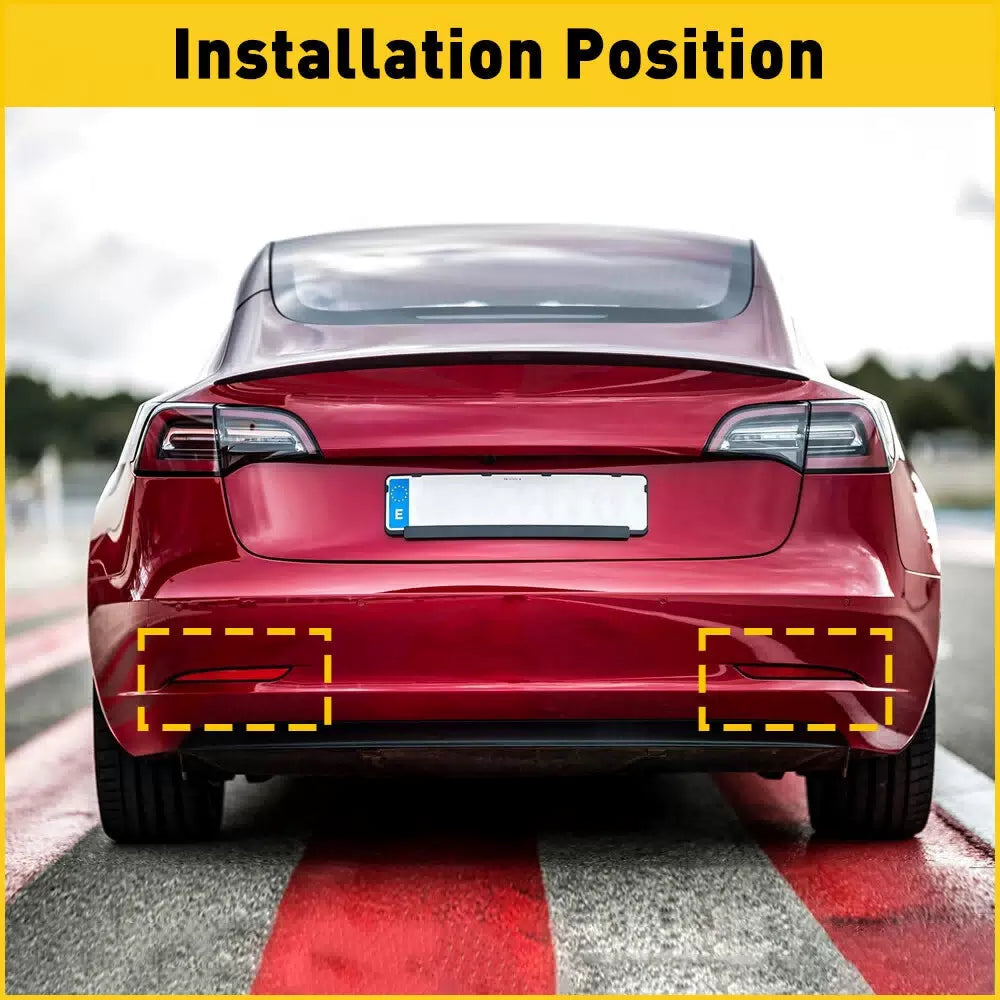 Left Right Rear Bumper Reflector Driver Passenger Side For 17-2023 Tesla Model 3 6B93BC-57 [9]