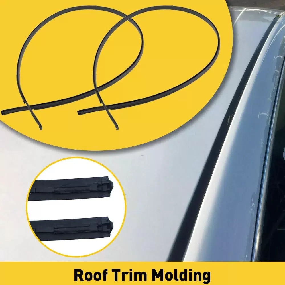 Left Right Side Roof Drip Mouldings Black For 2006-2016 Toyota Yaris Hatchback 6B93BC-57 [1]