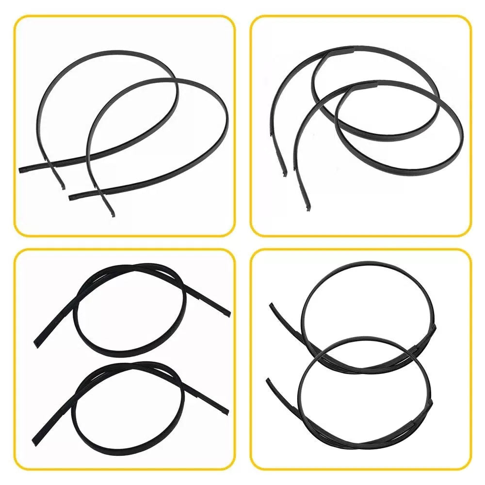 Left Right Side Roof Drip Mouldings Black For 2006-2016 Toyota Yaris Hatchback 6B93BC-57 [4]