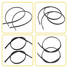 Left Right Side Roof Drip Mouldings Black For 2006-2016 Toyota Yaris Hatchback 6B93BC-57 [4]