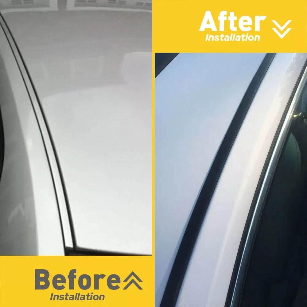 Left Right Side Roof Drip Mouldings Black For 2006-2016 Toyota Yaris Hatchback 6B93BC-57 [6]