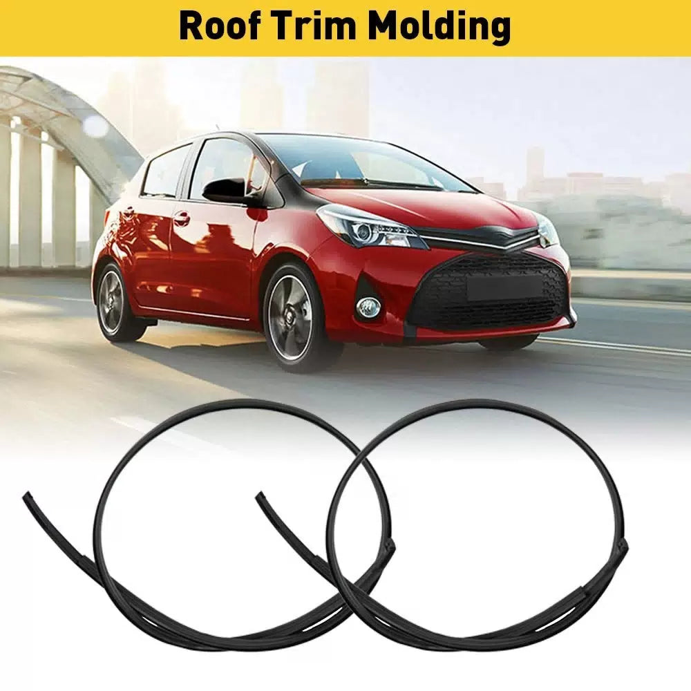 Left Right Side Roof Drip Mouldings Black For 2006-2016 Toyota Yaris Hatchback 6B93BC-57 [9]