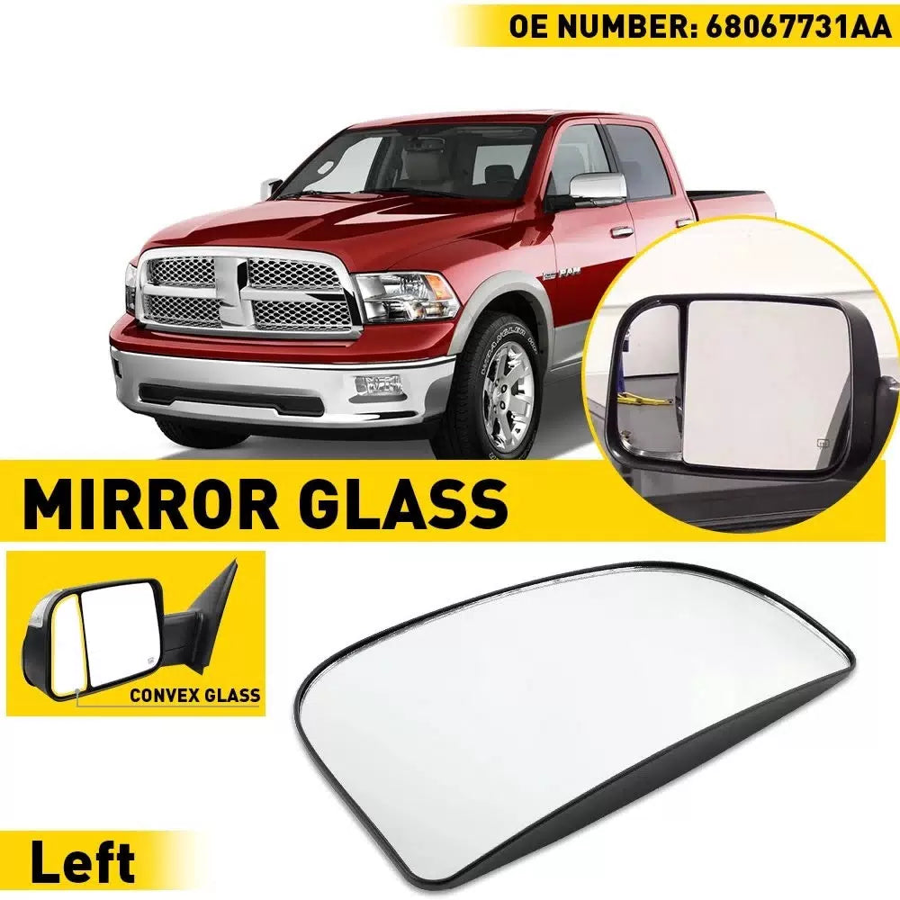 Left Side For Ram Dodge 1500 2500 Tow 3500 Mirror Spotter lower Glass 2010-20 EA 6B93BC-57 [1]