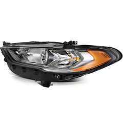 Left Side Halogen Headlight Assembly For 2017-2020 Ford Fusion Chrome Amber 6B93BC-57 [2]