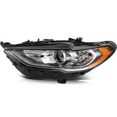Left Side Halogen Headlight Assembly For 2017-2020 Ford Fusion Chrome Amber 6B93BC-57 [4]