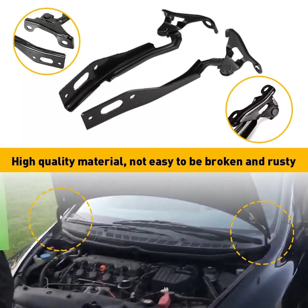 Left & Right Side Hood Hinge Fits 2012-2015 Honda Civic Sedan Coupe 4-Door 6B93BC-57 [10]