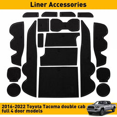 Liner Accessories For Toyota Tacoma 2016-2022 Cup, Console, Door Pocket Inserts 6B93BC-57 [1]