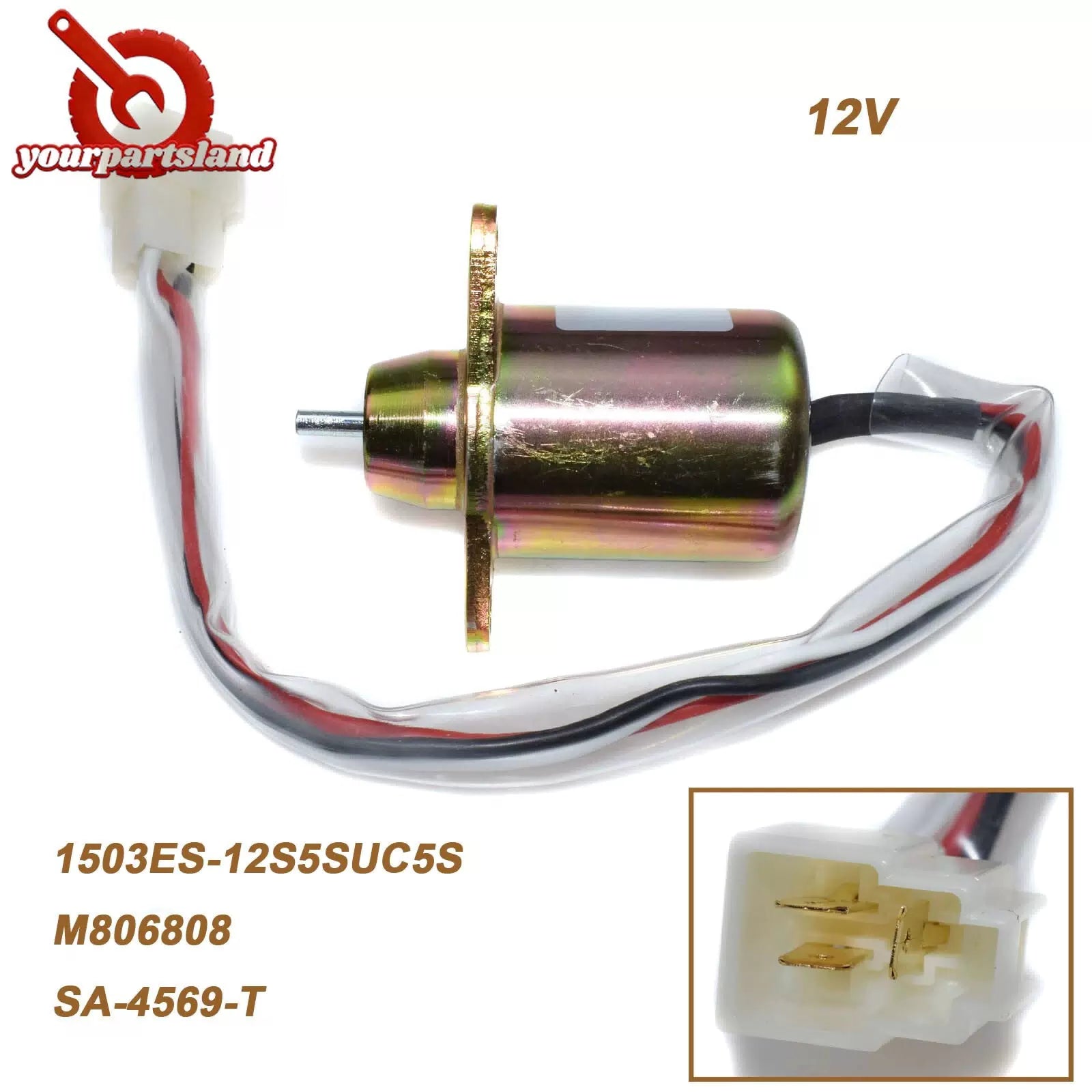 M806808 For John Deere Fuel Shut Off Shutdown Solenoid HPX XUV Gator Tractor 6B93BC-57 [1]