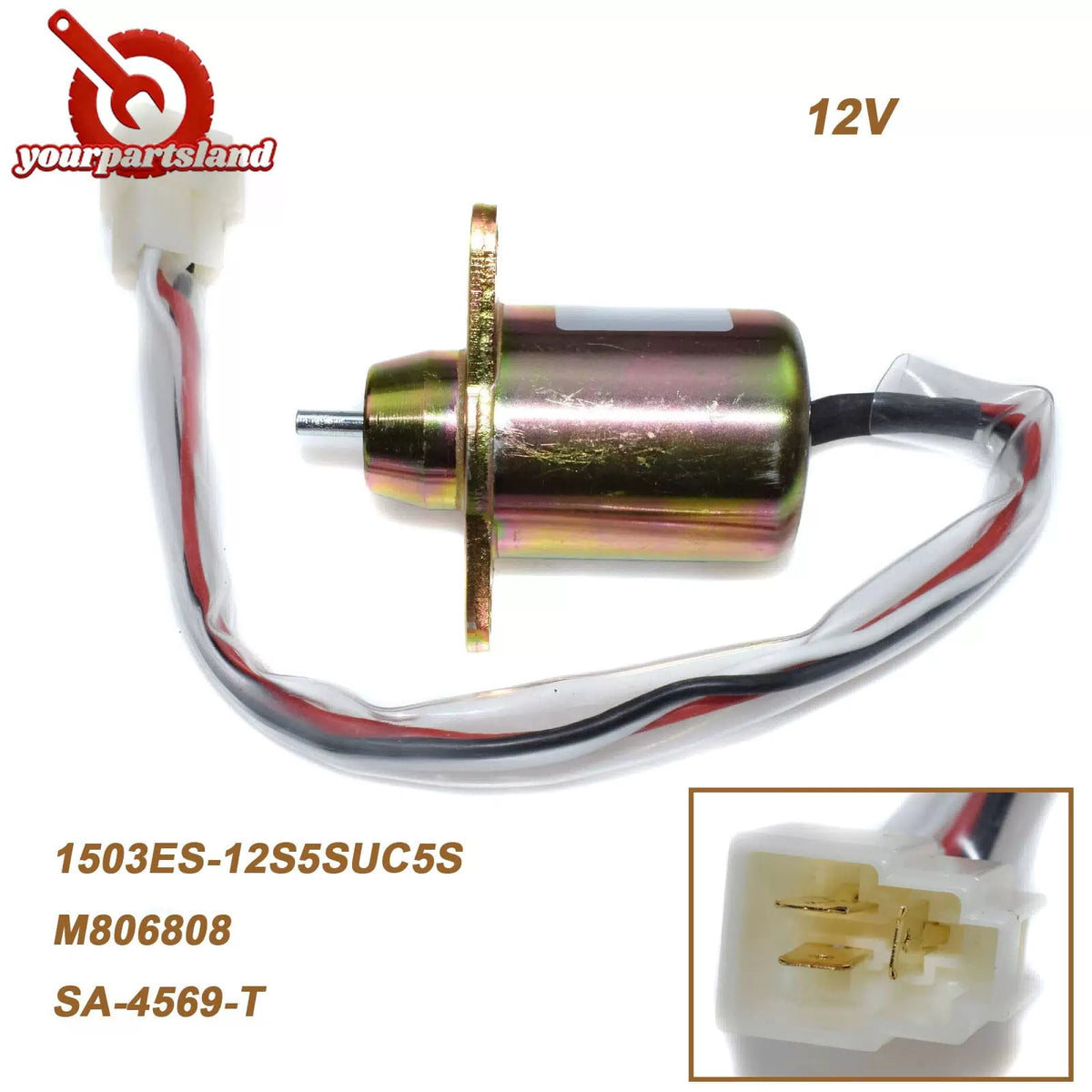 M806808 For John Deere Fuel Shut Off Shutdown Solenoid HPX XUV Gator Tractor 6B93BC-57 [1]