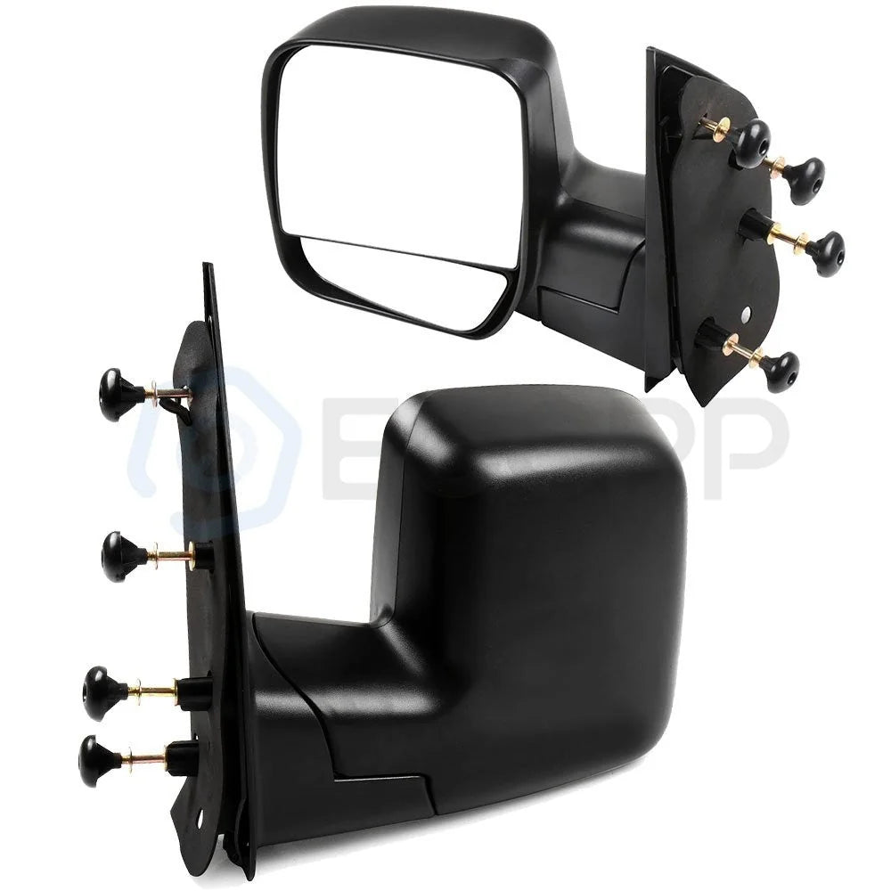Manual Mirrors Pair Set For 2003-2014 Ford Econoline Black Manual Fold 6B93BC-57 [6]
