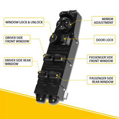 Master Power Switch Door Window Fits 1997-2001 Cherokee Sport Jeep 12+8 Pin Auto 6B93BC-57 [3]