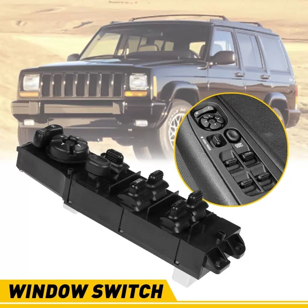 Master Power Switch Door Window Fits 1997-2001 Cherokee Sport Jeep 12+8 Pin Auto 6B93BC-57 [6]